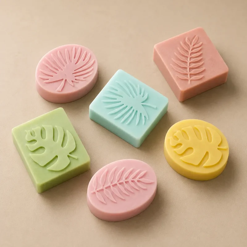Hojas tropicales x6 (molde de silicona)