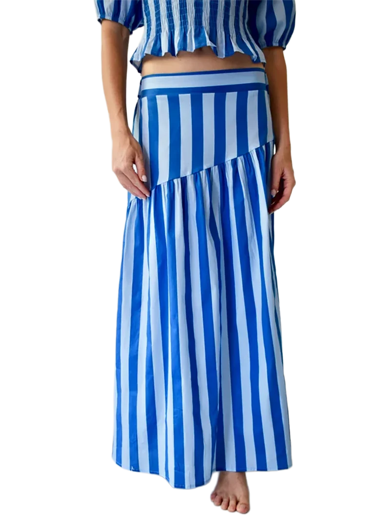 Falda Beth Rayas Azul