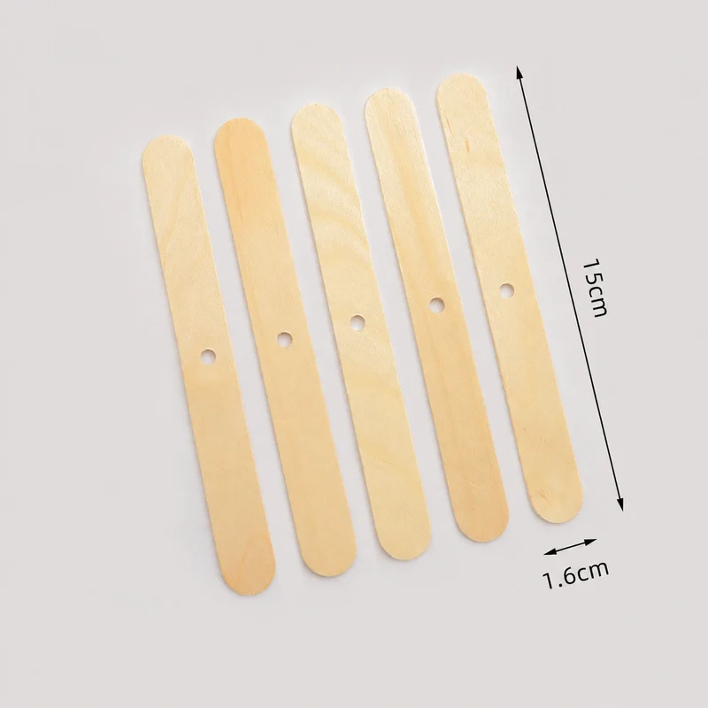 Porta pabilos / sujetador / soporte de pabilos de madera para velas grande (5 unidades)