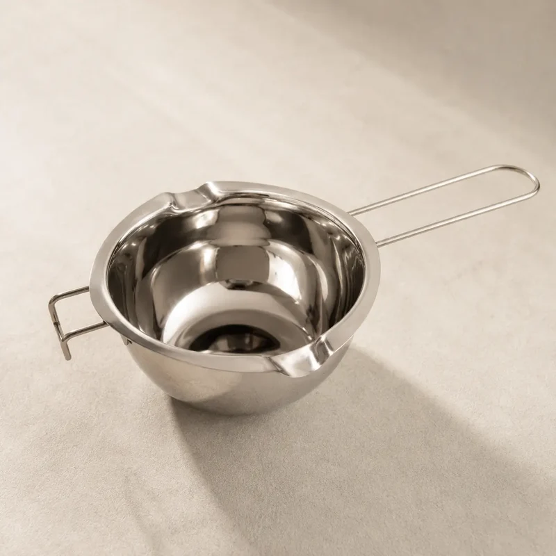 Olla de acero inoxidable para cera (insumo)