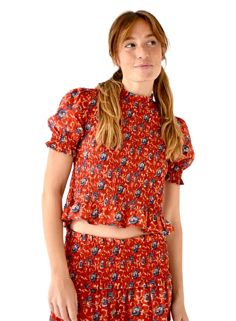 Top Bruna Lirio Rojo
