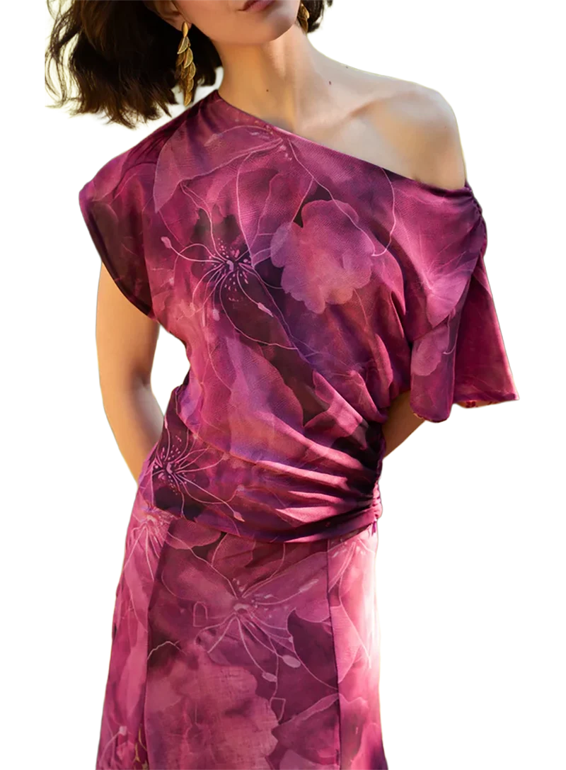 Top Jimena Buganvilla Y Ocre Reversible