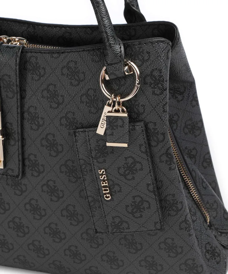 Guess Yvonne Girlfriend Logo Bolso de mano coal logo