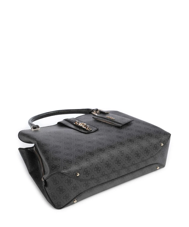 Guess Yvonne Girlfriend Logo Bolso de mano coal logo