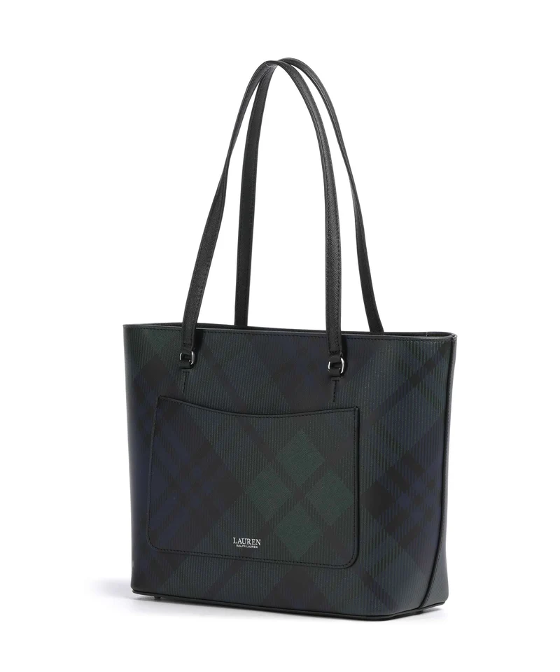 Lauren Ralph Lauren Karly Medium Bolsa shopping black watch tartan