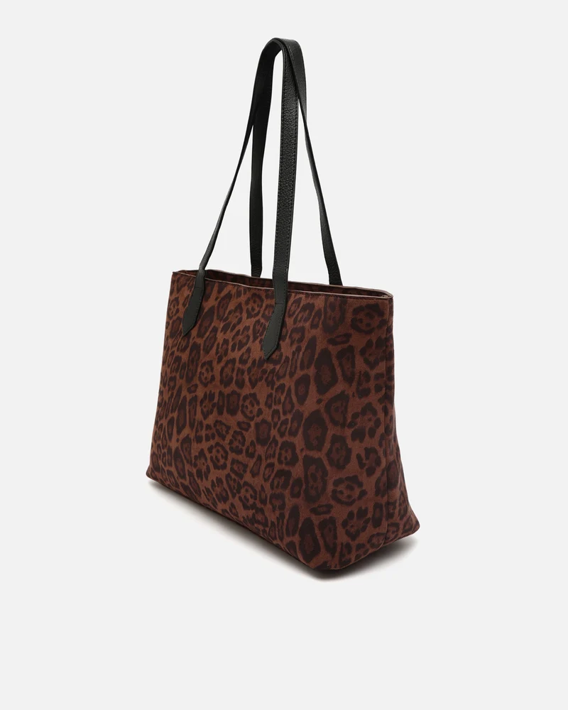 Belbu bolso shopper grande efecto ante animal print