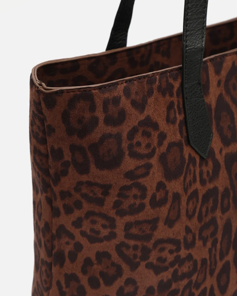 Belbu bolso shopper grande efecto ante animal print