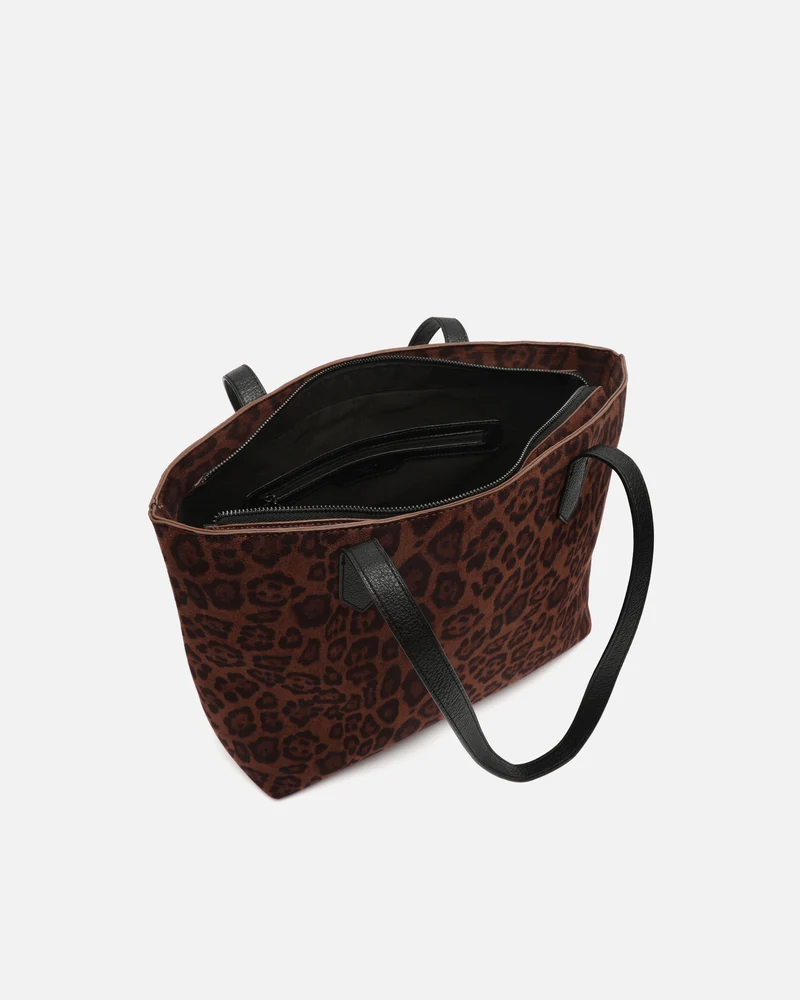 Belbu bolso shopper grande efecto ante animal print