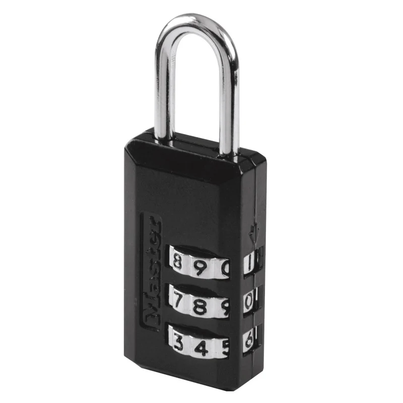 20mm wide zinc body with black vinyl cover set your own combination padlock