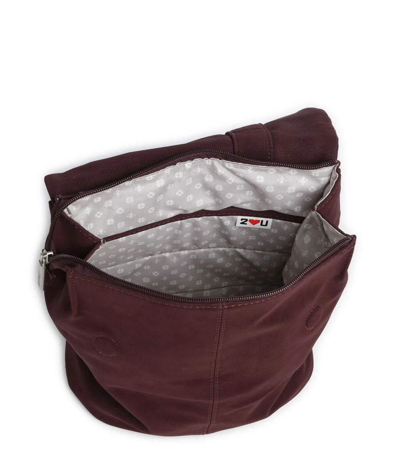 Zwei Mademoiselle.M MR8 Mochila nubuk/bordeaux