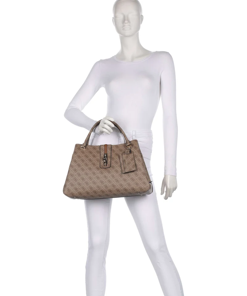 Guess Yvonne Girlfriend Logo Bolso de mano latte logo