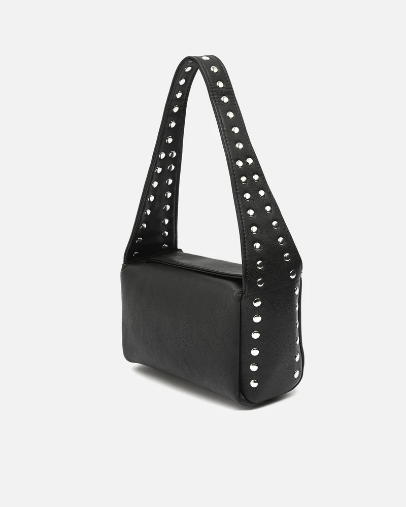 Korea bolso de hombro pequeño con detalles metálicos