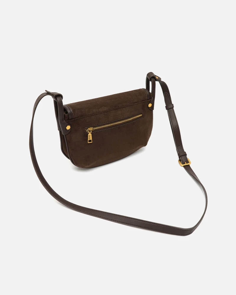 Venizia bolso bandolera pequeño efecto ante con estampado animal print