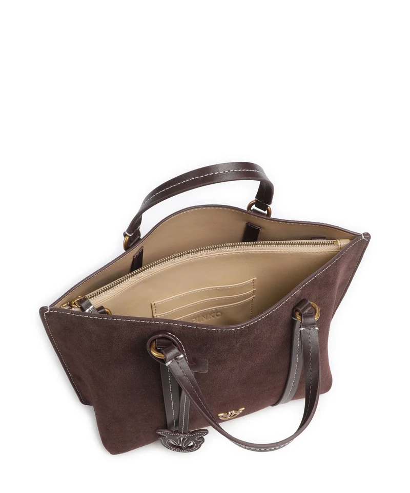 Pinko Carrie Classic Bolso de mano borgogna/antique gold