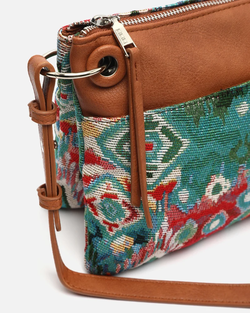 Zarias bolso bandolera pequeño con estampado jacquard