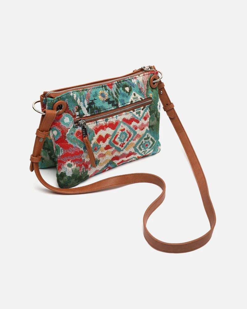 Zarias bolso bandolera pequeño con estampado jacquard
