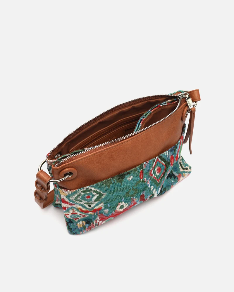 Zarias bolso bandolera pequeño con estampado jacquard