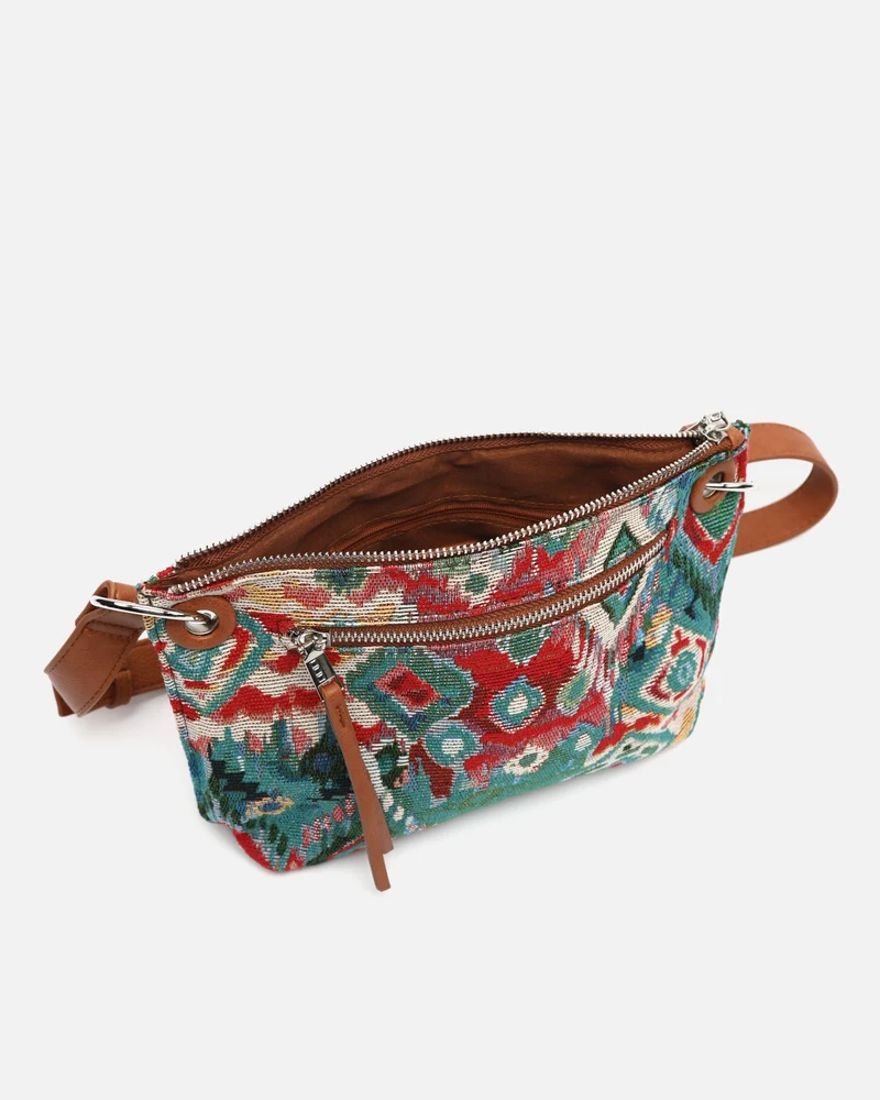 Zaria bolso bandolera pequeño con estampado jacquard