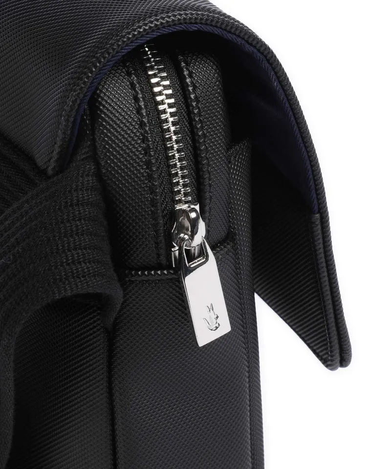 Lacoste Mens Classic Bolso de mensajero noir