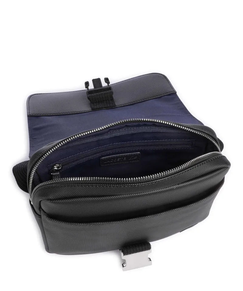 Lacoste Mens Classic Bolso de mensajero noir