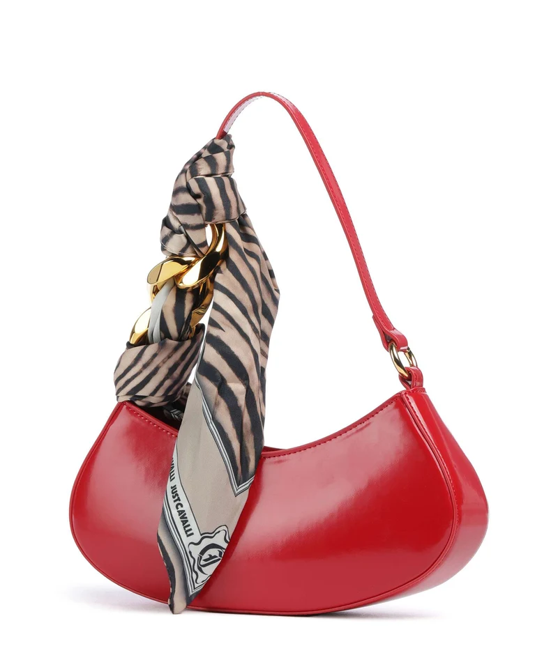 Just Cavalli Chain Foulard Bolso de hombro barbados cherry