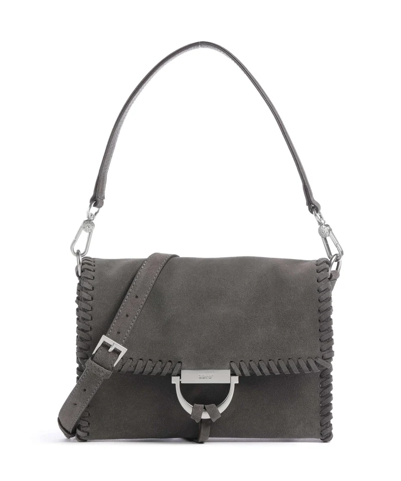 Abro Suede Temi Stitch Bolso de hombro grey