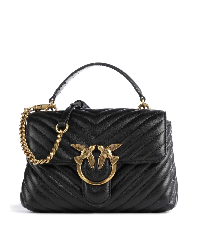 Pinko Love Lady Puff Mini Bolso de mano nero/antique gold