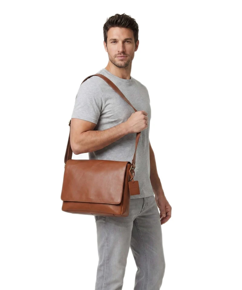 Burkely Vintage Juul Bolso de mensajero cognac