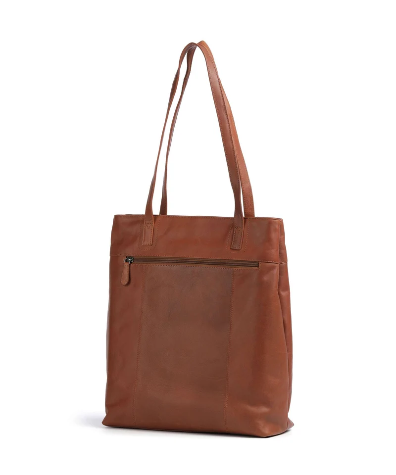 The Chesterfield Brand Wax Pull Up Cow Solvia Bolsa shopping cognac
