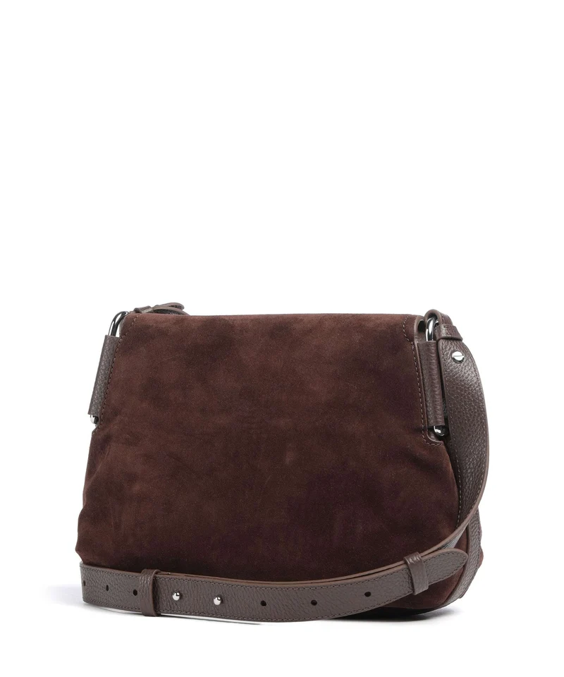 Coccinelle Rebekka Suede Bandolera brunette