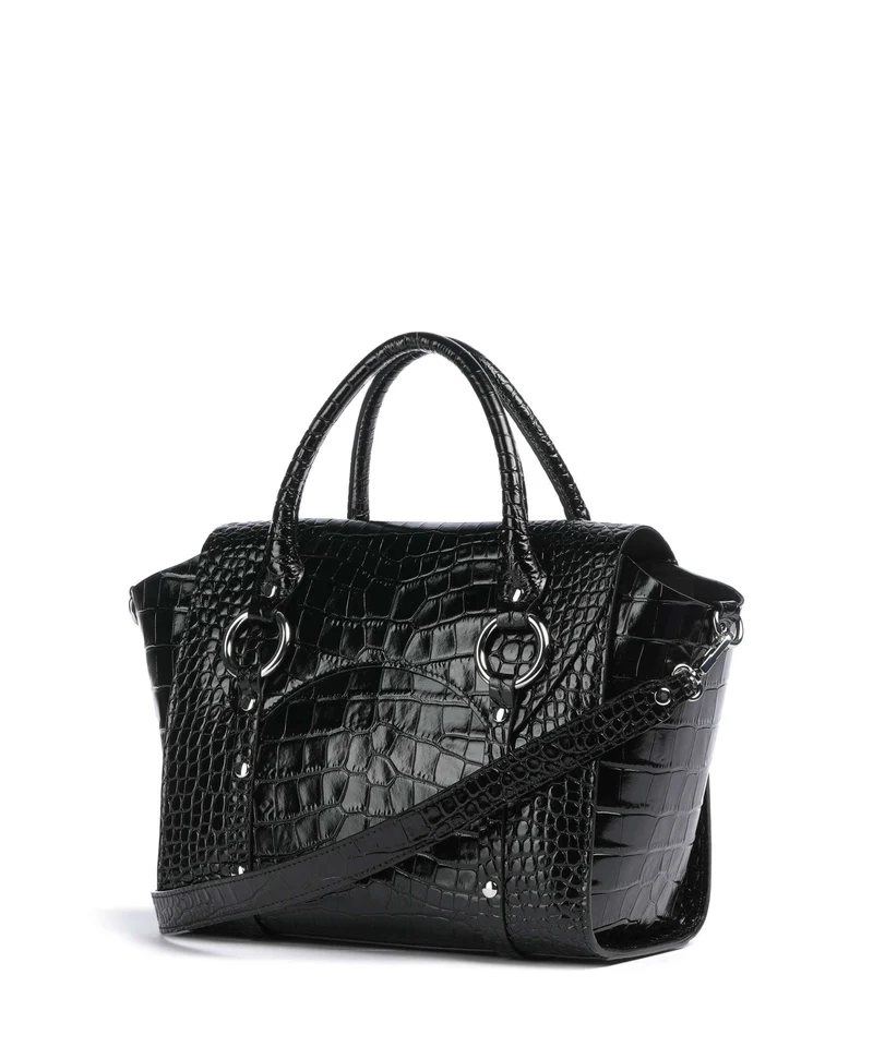 Vivienne Westwood Betty Embossed Croc Medium Bolso de mano black