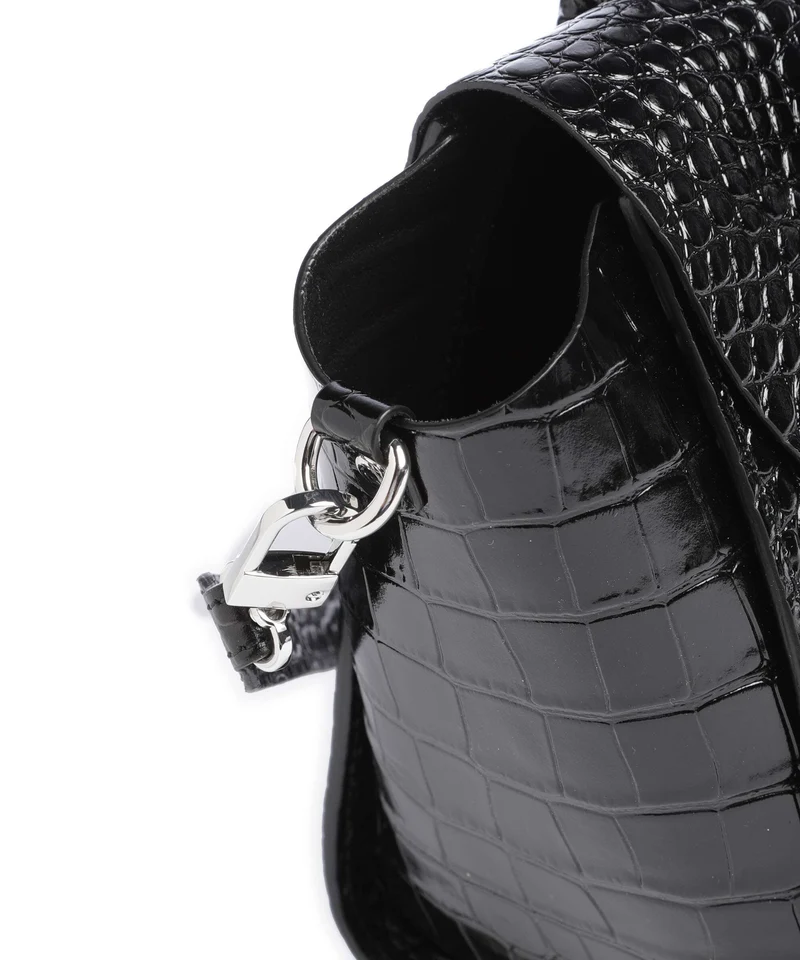 Vivienne Westwood Betty Embossed Croc Medium Bolso de mano black