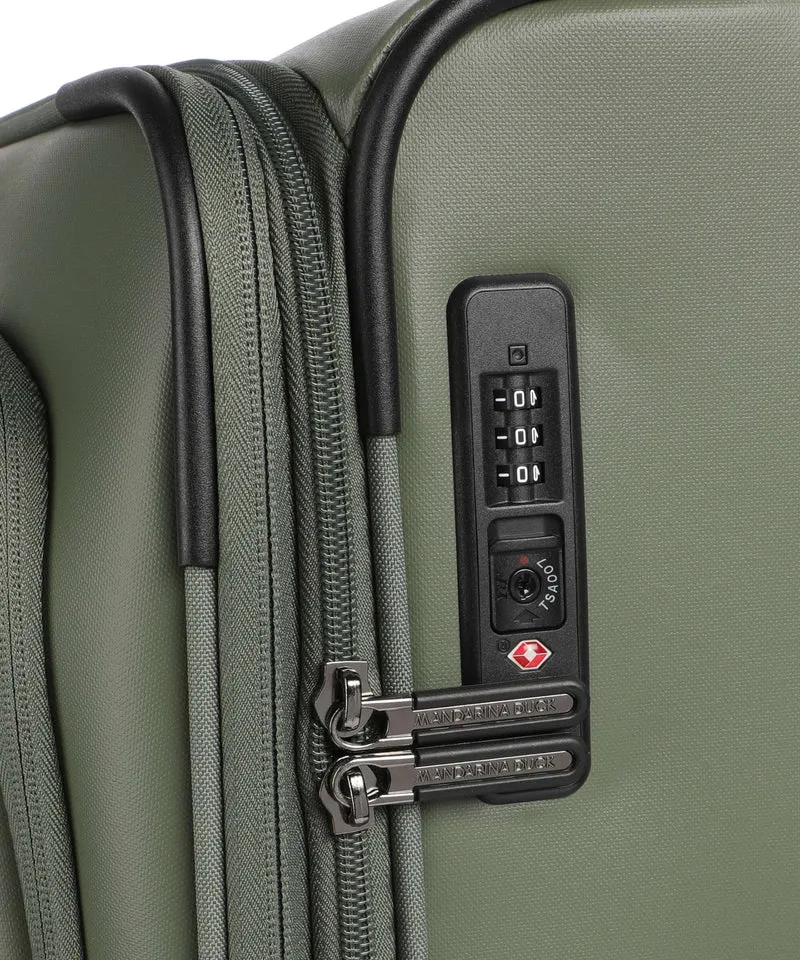 Mandarina Duck Eco Coated Maleta con 4 ruedas pine green