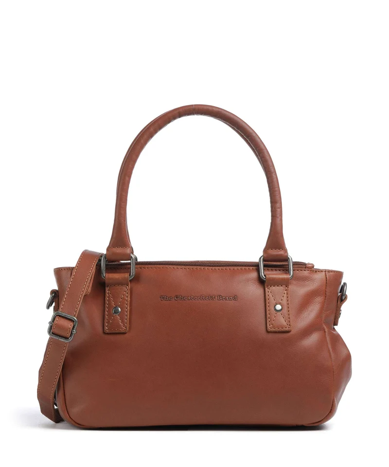 The Chesterfield Brand Wax Pull Up Cow Fenja Bolso de mano cognac