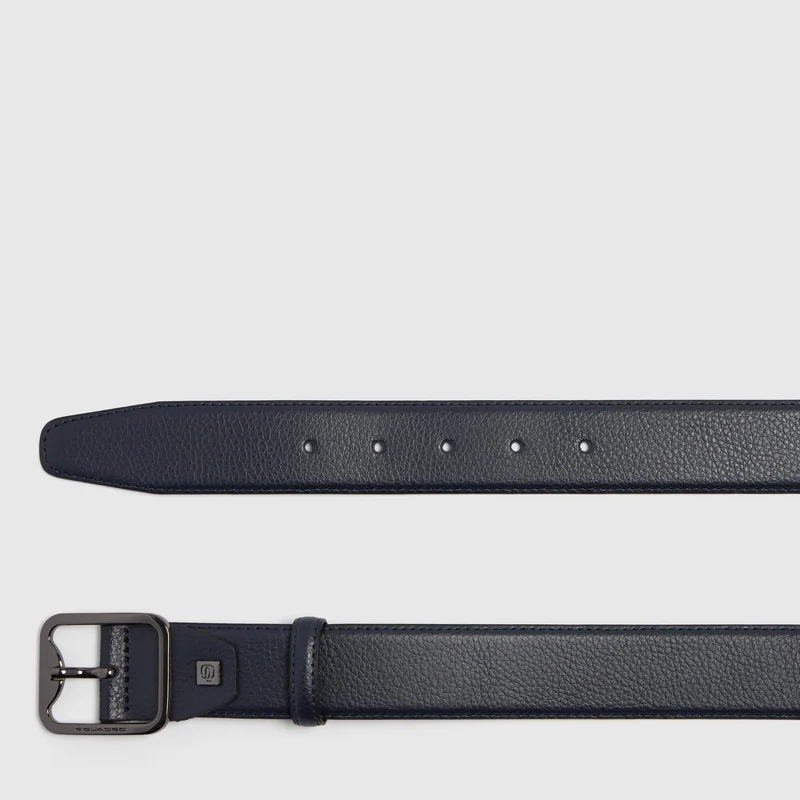Cintura 35 mm in pelle con fibbia ad ardiglione