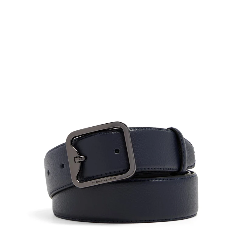 Cintura 35 mm in pelle con fibbia ad ardiglione