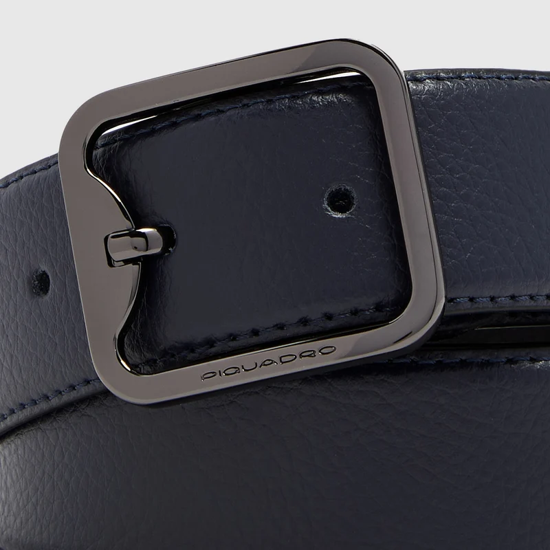 Cintura 35 mm in pelle con fibbia ad ardiglione