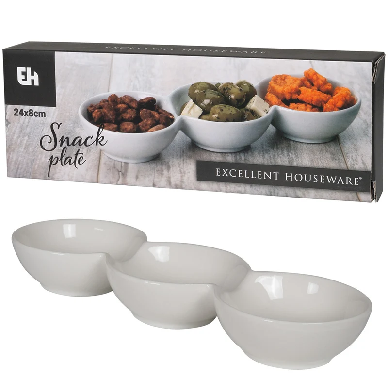 Snackschale 3tlg 24x8x3,3cm, VE-24