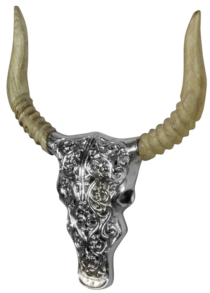 Aluminium Stierschädel gestochen