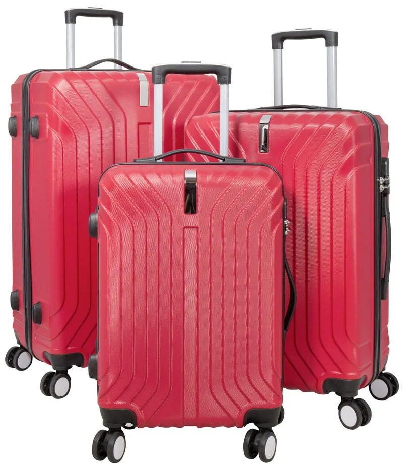 ABS Kofferset 3tlg 'Palma' rot